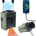 10000mAh Heavy Duty Waist Clip Fan | 3-in-1 Portable Belt Fan, Power Bank Phone Charger & Emergency Flashlight