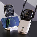 3-in-1 Foldable Hanging Neck Fan | Hands-Free Wearable Pocket Fan & Desktop Phone Stand for Travel