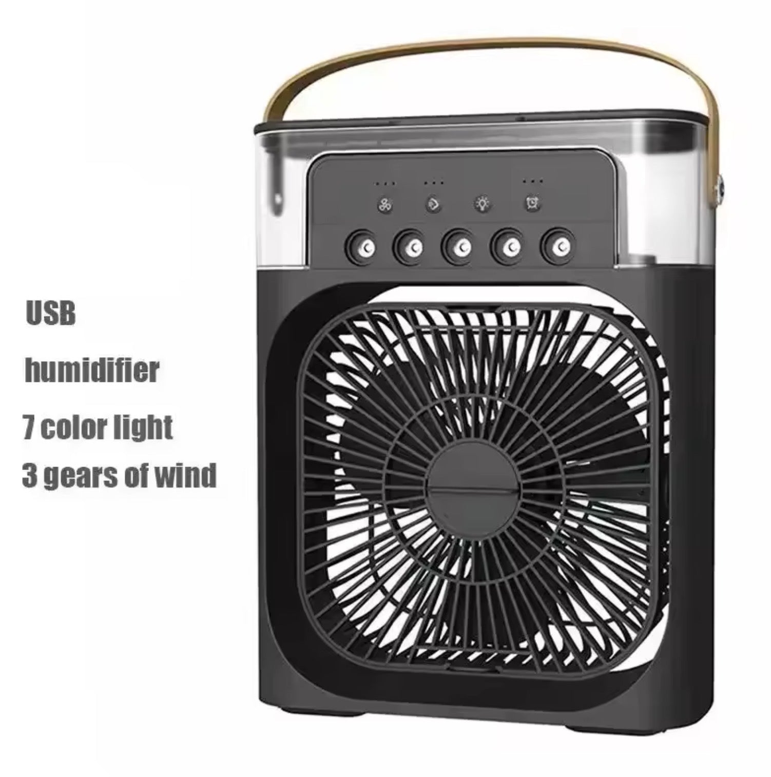 3-in-1 Portable Personal Air Cooler | Small Evaporative AC Fan with LED Night Light for Nightstand & Desk