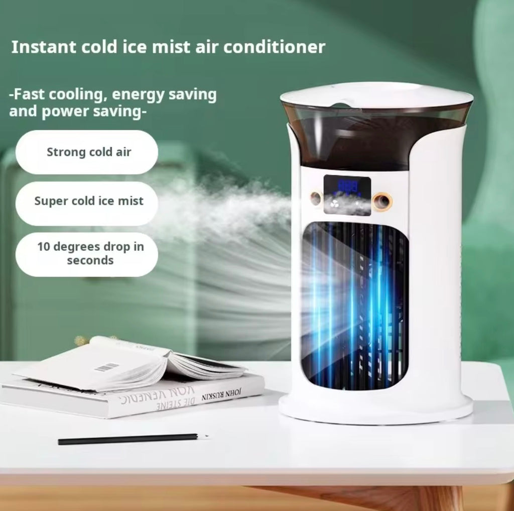 Mini Portable Desktop Air Cooler Fan | USB Multi-Function Personal Evaporative Humidifier Fan for Home & Office