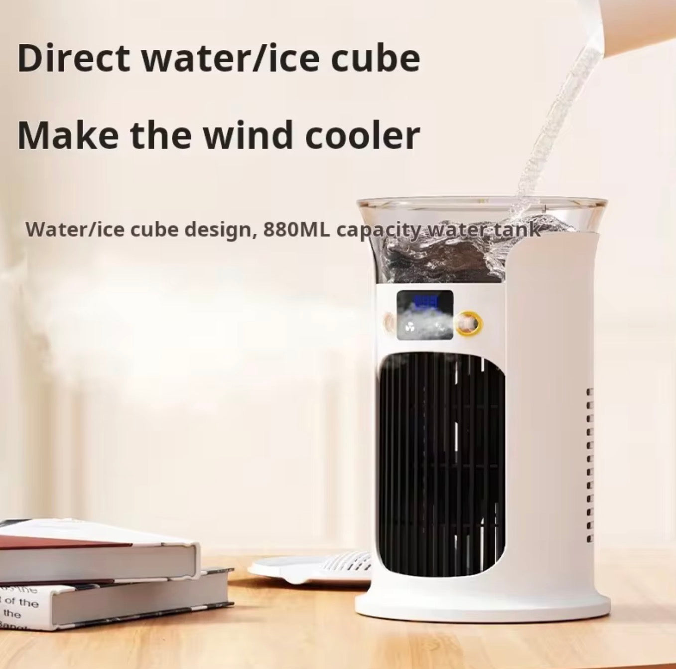 Mini Portable Desktop Air Cooler Fan | USB Multi-Function Personal Evaporative Humidifier Fan for Home & Office