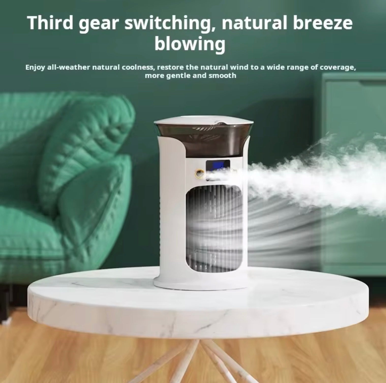 Mini Portable Desktop Air Cooler Fan | USB Multi-Function Personal Evaporative Humidifier Fan for Home & Office