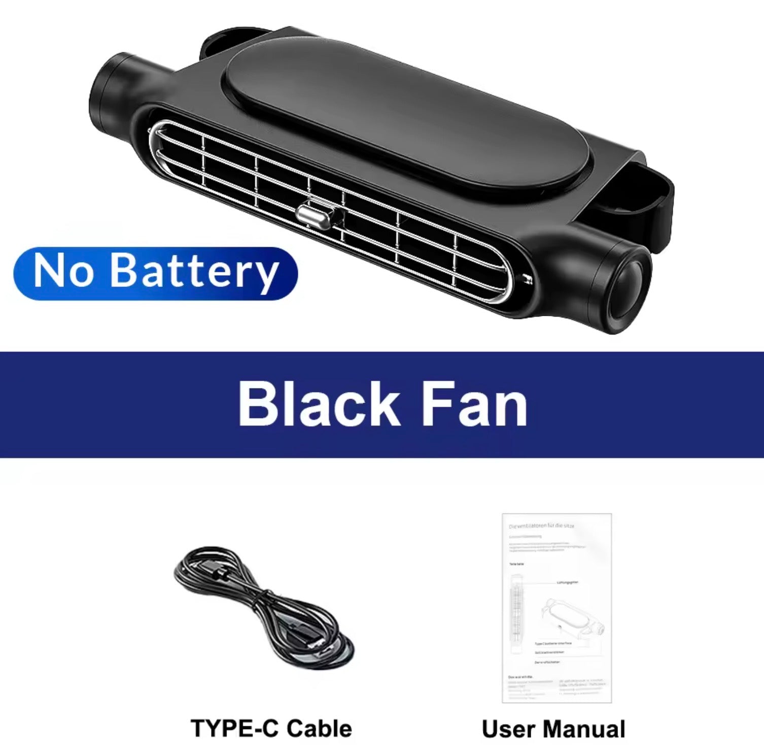 3-Speed USB Car Headrest Cooling Fan | Adjustable Backseat Air Ventilator for Front & Rear Passengers | Car Interior Accessory