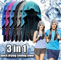 Anti-UV Cooling Hoodie Towel | Sweat-Absorbent Instant Chill Hooded Wrap for Outdoor Sports & Sun Protection
