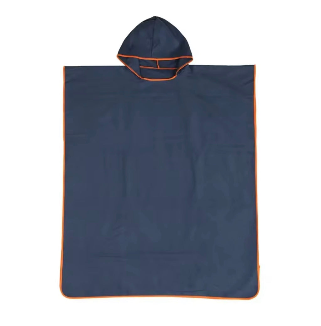 Microfiber Hooded Changing Robe Poncho | Quick-Dry Super Absorbent Towel Swim Parka for Surf, Beach, & Pool