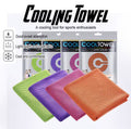 4-Pack Sports Cooling Towels (35.4 x 11.8 in) | Soft Breathable Instant Relief Chilling Wraps for Family Gym & Running