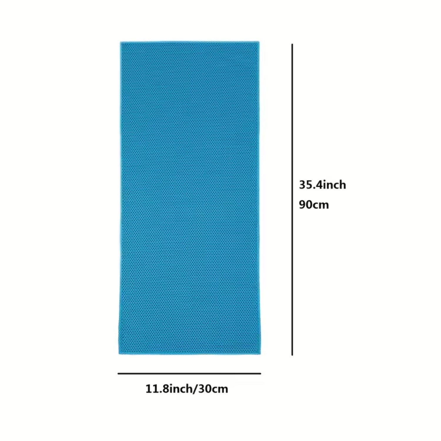 4-Pack Sports Cooling Towels (35.4 x 11.8 in) | Soft Breathable Instant Relief Chilling Wraps for Family Gym & Running