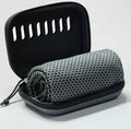 Cooling Travel Towel with Protective EVA Case | Compact Quick-Dry Ice Wrap for Gym, Hiking, and Yoga