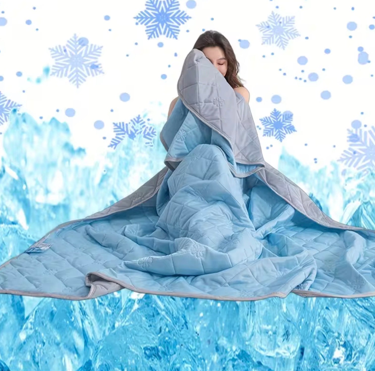 1pc Large Cooling Blanket for Hot Sleepers | Lightweight Breathable Summer Bedding for Night Sweats