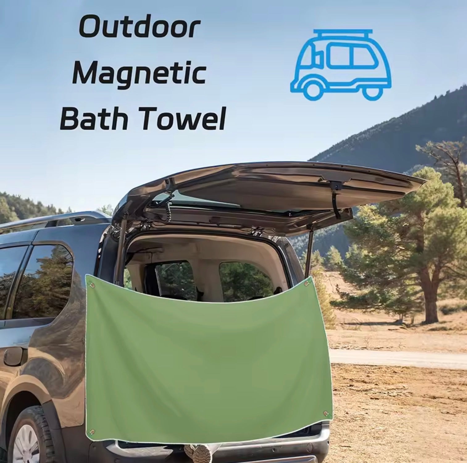 Oversized Magnetic Beach Towel | Thick Sand-Free Microfiber Quick-Dry Bath Sheet for Vacation, Gym, and Home
