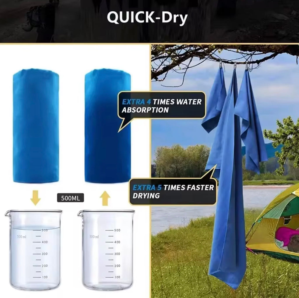 Quick-Dry Microfiber Beach Towel | Thick Sand-Free Travel Towel for Swimming, Pool, and Gym