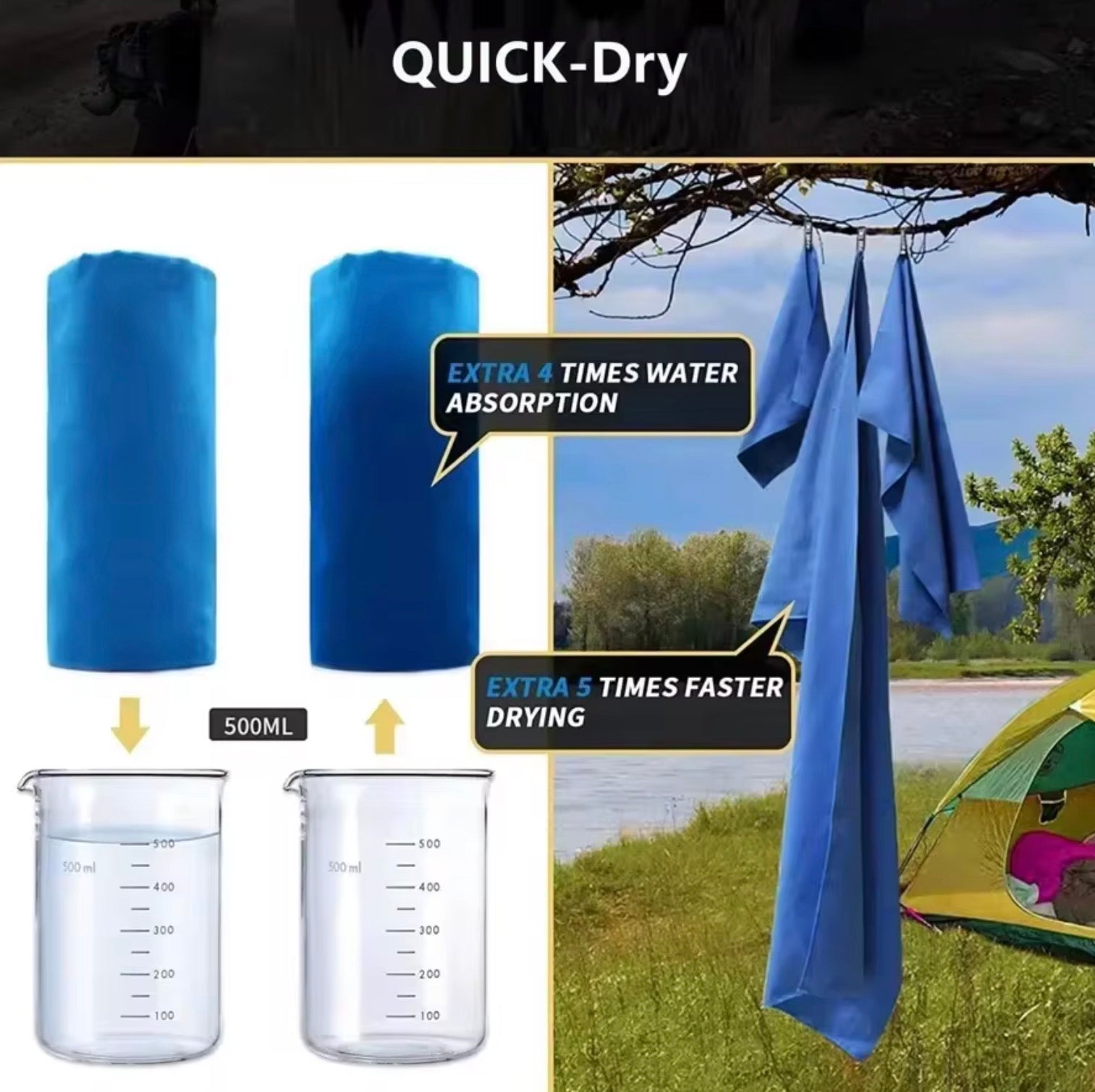Quick-Dry Microfiber Beach Towel | Thick Sand-Free Travel Towel for Swimming, Pool, and Gym