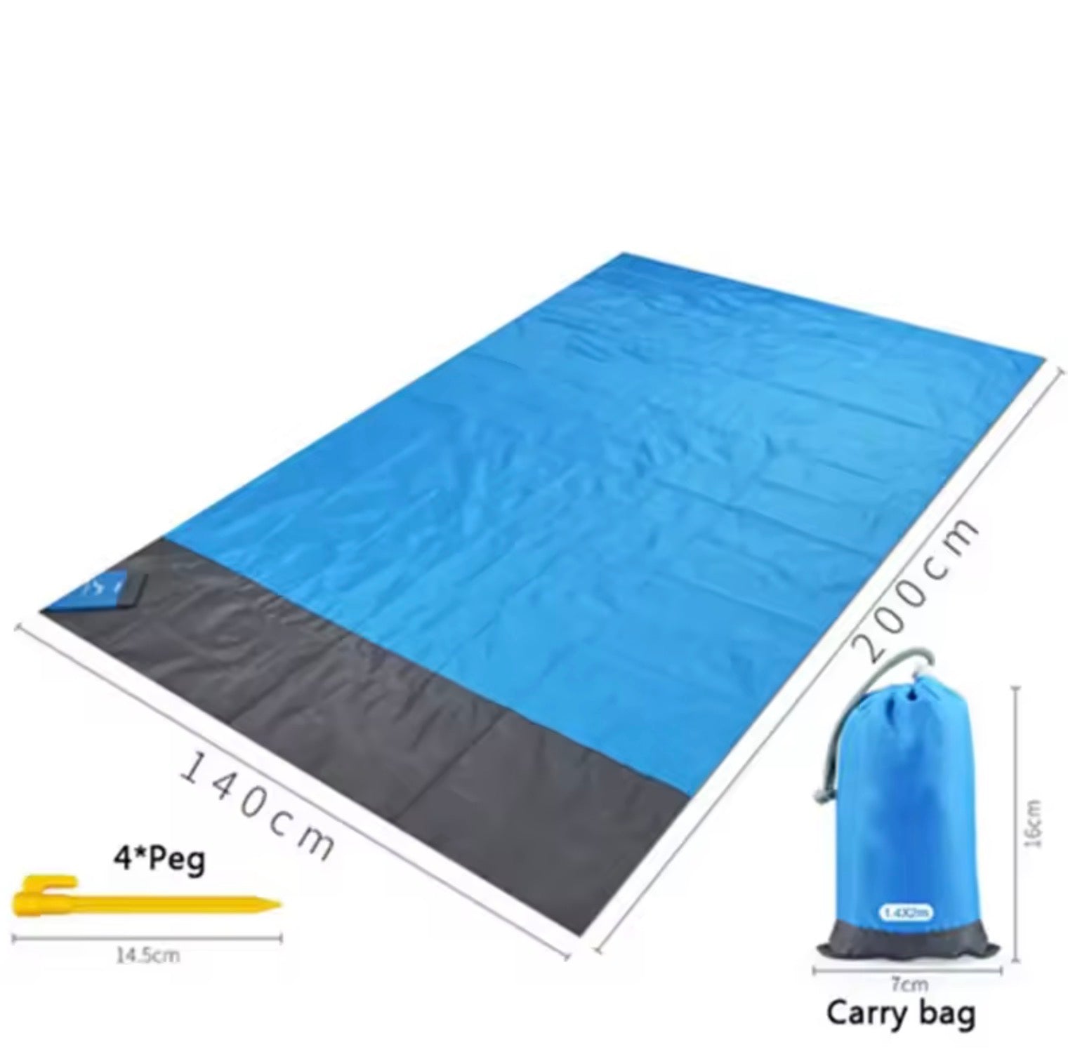 Pocket Beach Blanket & Sand-Free Mat | Compact Waterproof Outdoor Picnic Sheet for Camping and Travel