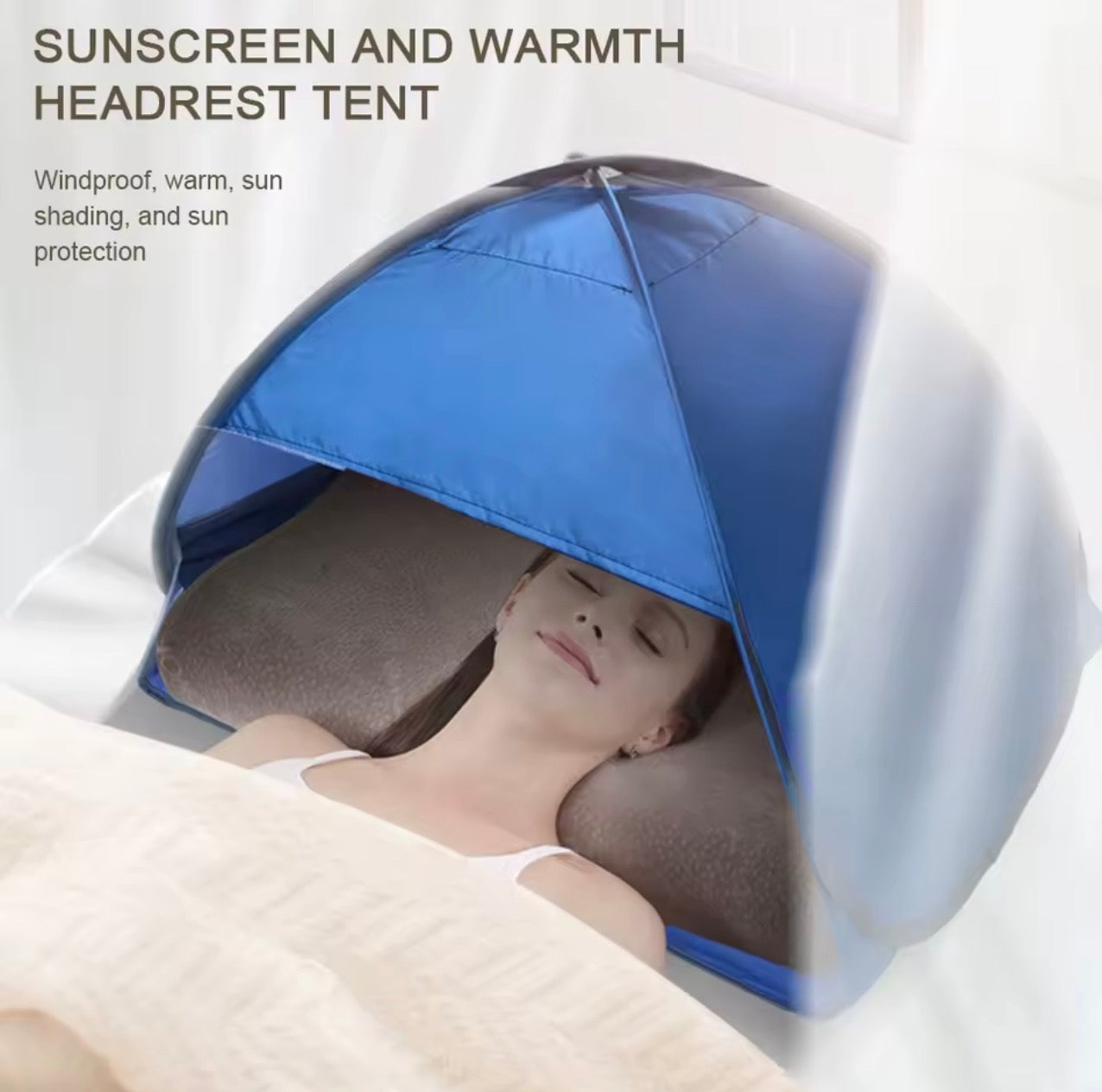 Mini Portable Pop-Up Head Tent | Anti-UV Face Sun Shelter & Smartphone Shade Shield for Beach Sunbathing