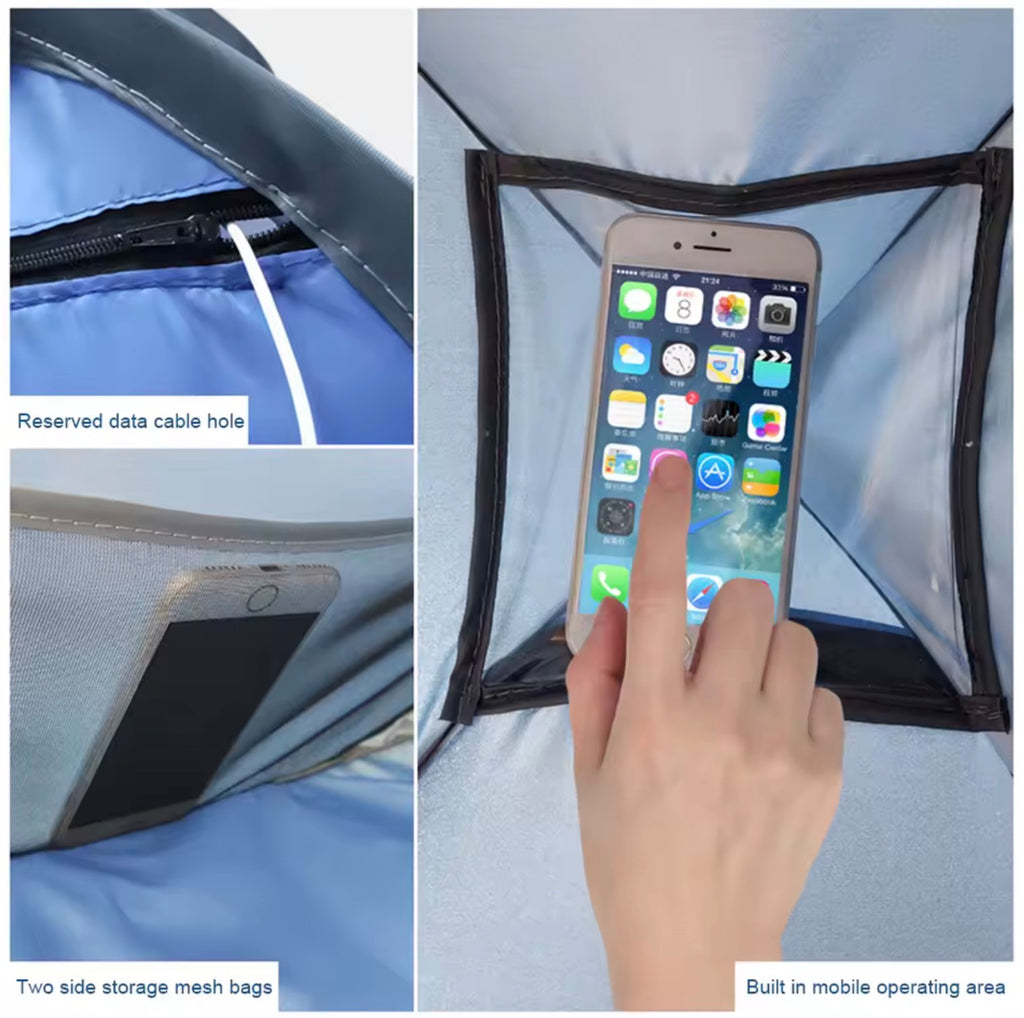 Mini Portable Pop-Up Head Tent | Anti-UV Face Sun Shelter & Smartphone Shade Shield for Beach Sunbathing