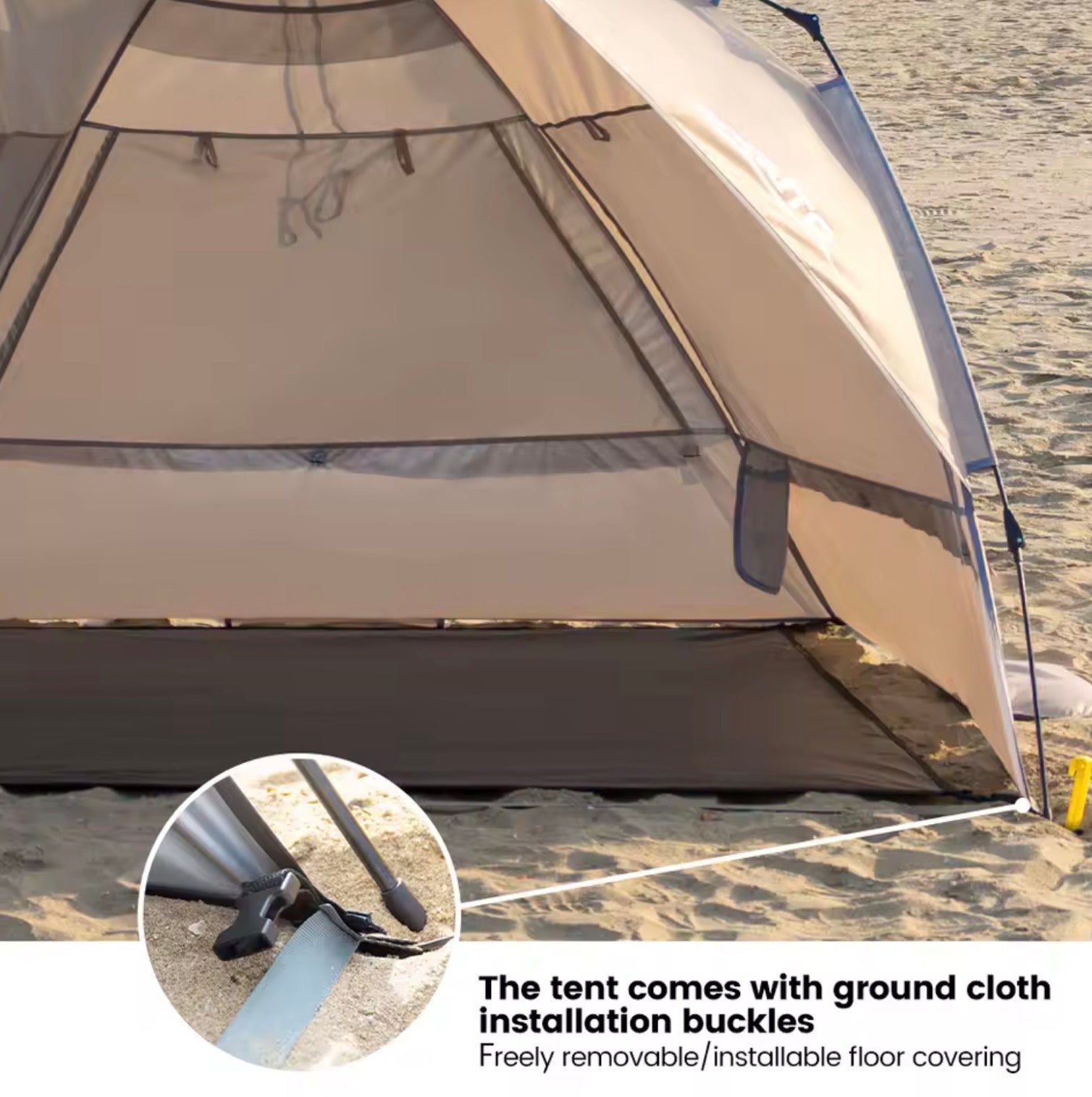 3-4 Person Pop-Up Camping Tent | Automatic One-Touch Quick Opening Beach & Fishing Tent | Anti-UV Sun Shade