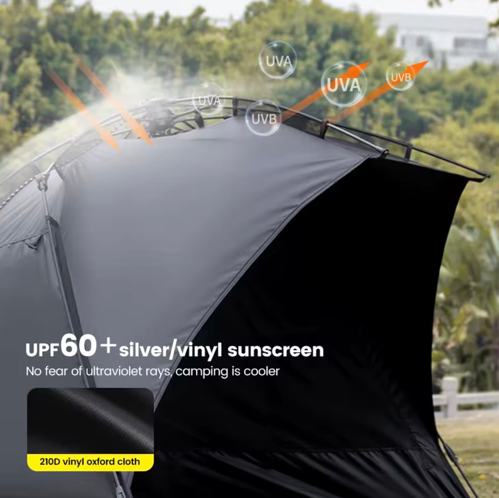 3-4 Person Pop-Up Camping Tent | Automatic One-Touch Quick Opening Beach & Fishing Tent | Anti-UV Sun Shade