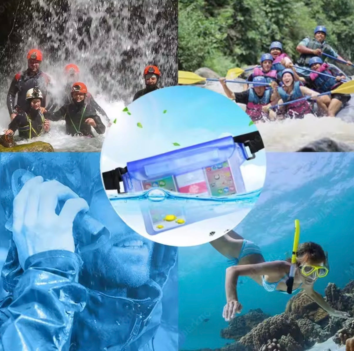 Large Transparent Waterproof Phone Pouch | 3-Layer Triple Seal Dry Bag | Underwater Protection for iPhone & Android