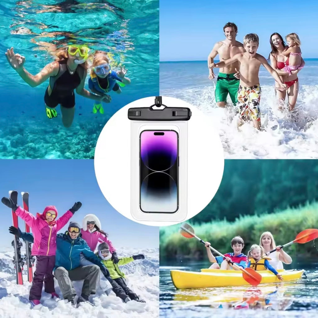 Universal Waterproof Phone Pouch | Fits iPhone & Samsung up to 6.7" | Heavy Duty Underwater Case for Swimming & Beach