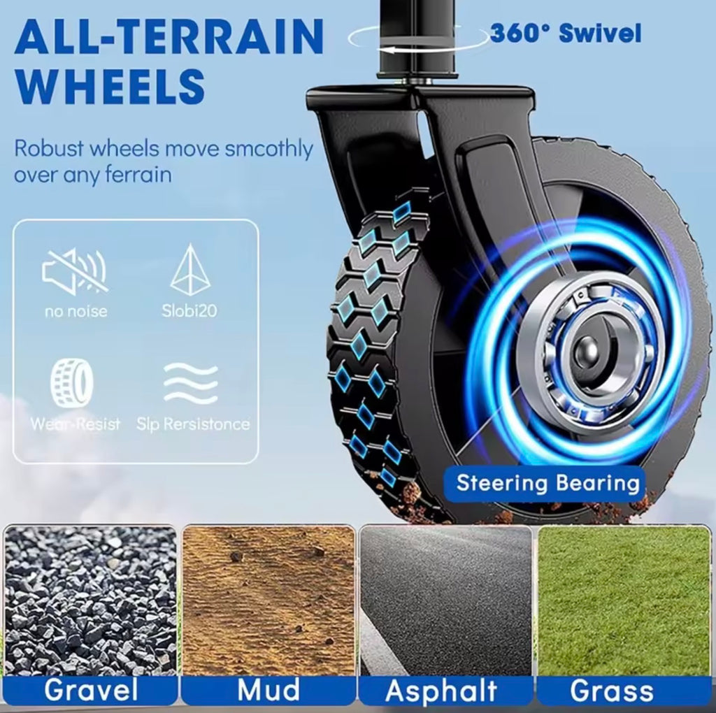 Collapsible Heavy-Duty Beach Wagon | Foldable All-Terrain Utility Cart with Big Wheels for Camping, Groceries, & Gear