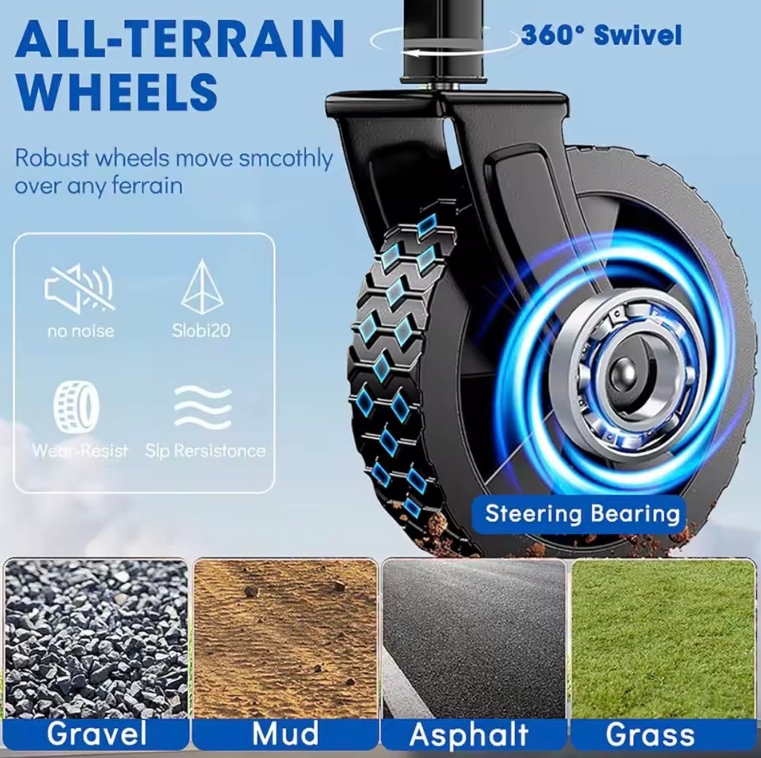 Collapsible Heavy-Duty Beach Wagon | Foldable All-Terrain Utility Cart with Big Wheels for Camping, Groceries, & Gear