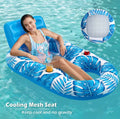 Premium Deluxe Pool Lounger Float | Oversized Luxury Inflatable Raft Bed with Cup Holder for Lake & Ocean