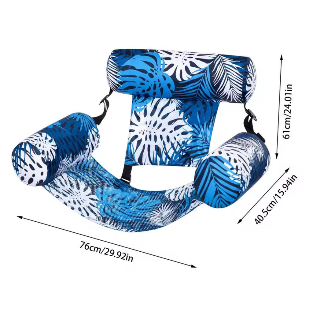 Heavy Duty Inflatable Pool Float Lounge Chair | Floating Swim Ring Seat with Backrest for Adults