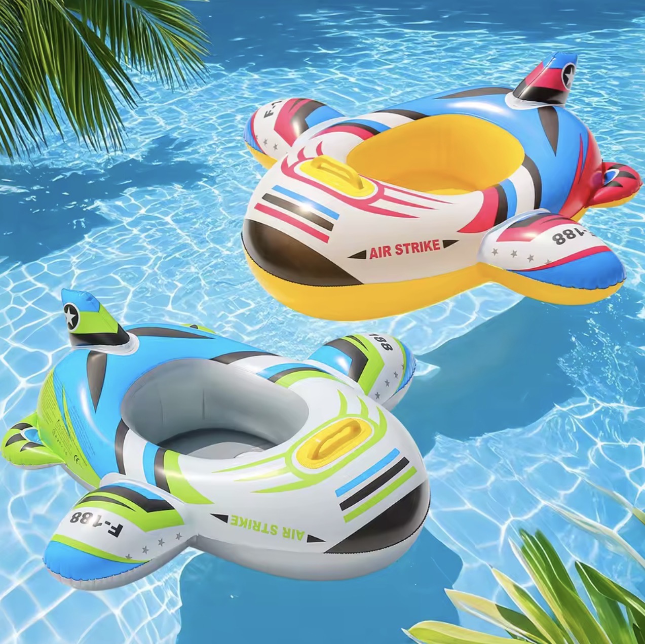 Inflatable Airplane Pool Float for Kids | Fun Water Toy with Steering Wheel for Toddlers & Swimming Pools